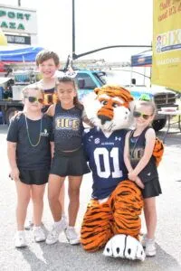 Community outreach event with families and kids.