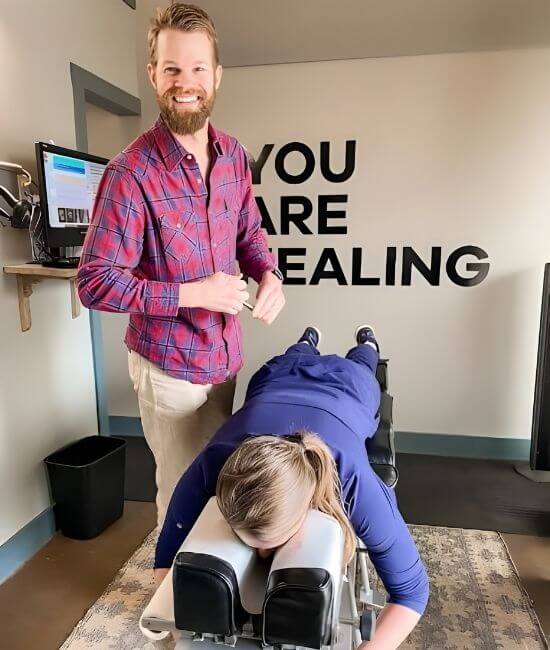 Athletic chiropractic adjustment for strength and mobility.
