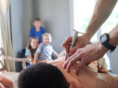 Gentle chiropractic adjustment for back pain relief