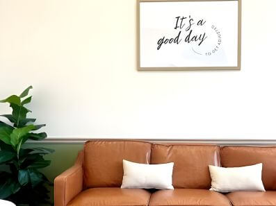 inside view of a clean and welcoming chiropractic office