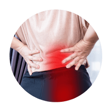 Back pain relief through chiropractic treatment.