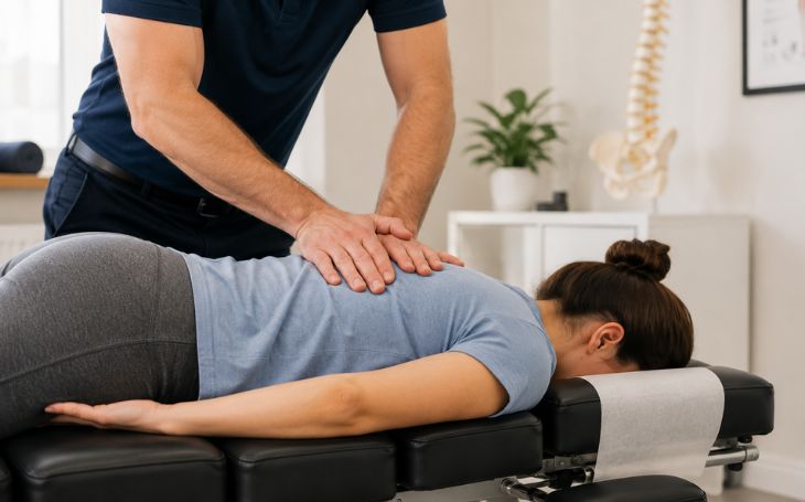 Patient receiving chiropractic care